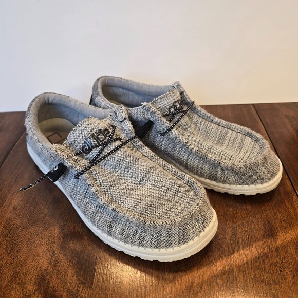 Hey Dude Wally Stretch Mix Gray/Black Men’s Size 8 Gray Slip On Comfort Shoes - Picture 3 of 12